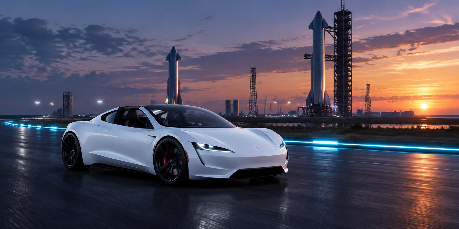 Star-X Test Range featuring a white Roadster